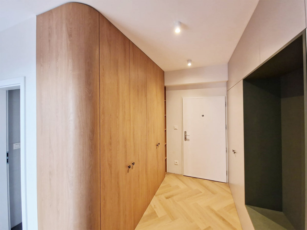 Nová vstavaná chodba a úložné riešenia na mieru