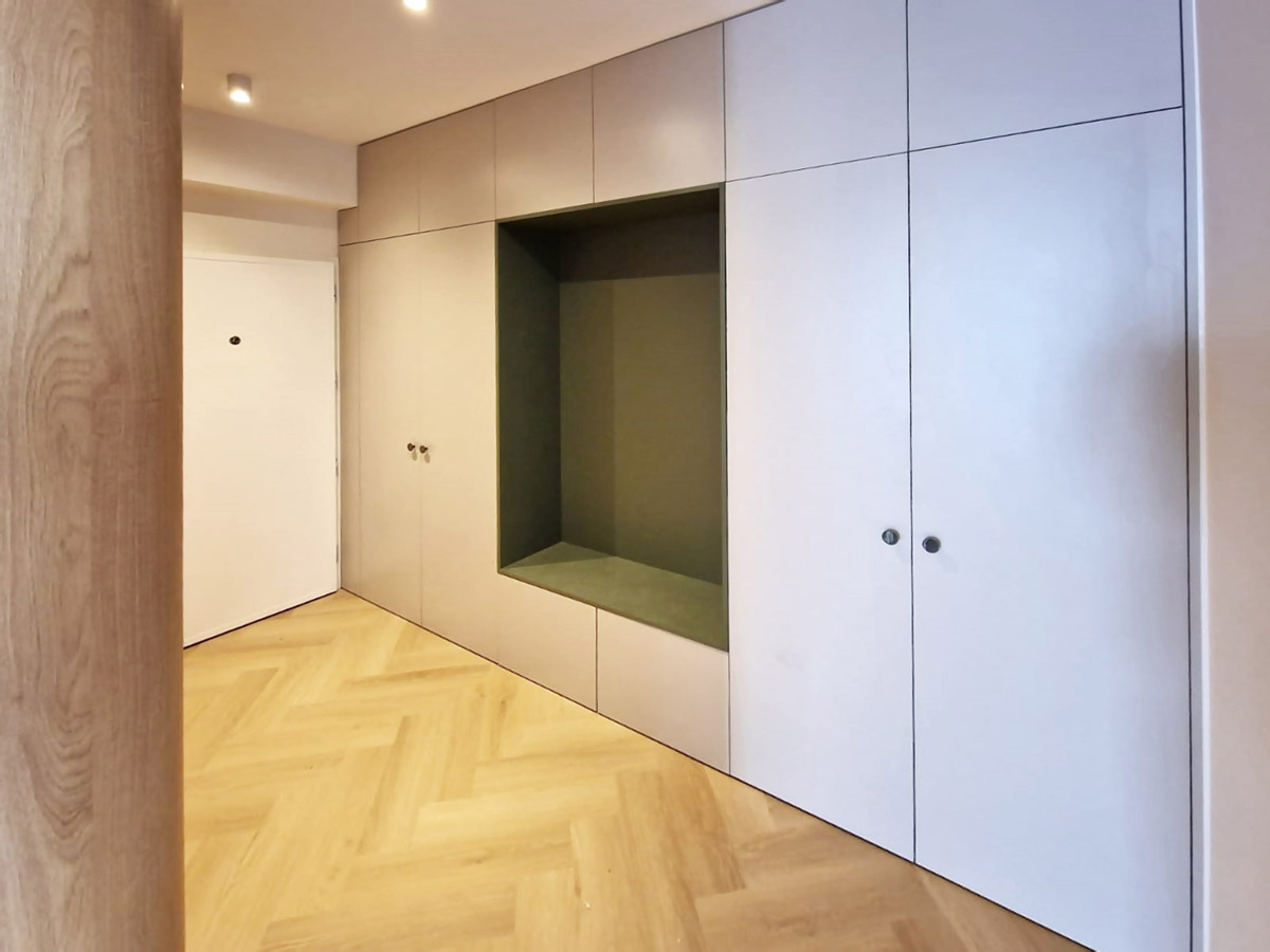 Nová vstavaná chodba a úložné riešenia na mieru